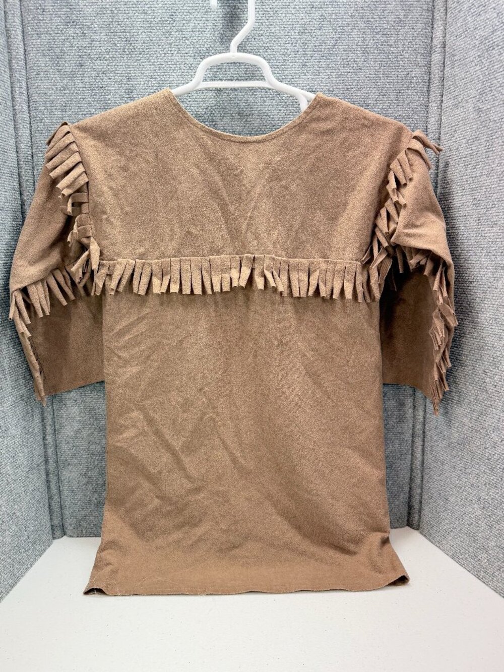 Brown Fringe Costume Tunic Pioneer Frontier Halloween Thanksgiving